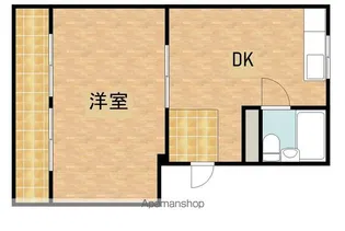 丸鈴グリーンビルB【3階】の間取り