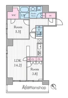 URBAN PARK GRANDE代官山【3階】の間取り