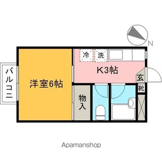 クレスト下藤沢【202号室】の間取り