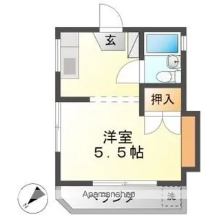 シャルマンハイツ【2階】の間取り