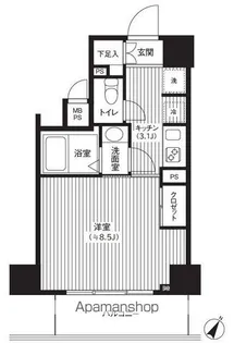 カスタリア初台【12階】の間取り