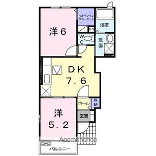 レジデンスサンヒルズⅠ【1階】の間取り