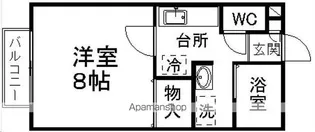 ヴィラパラティーノ【202号室】の間取り
