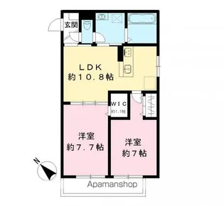 メゾンブランシュ北柏【303号室号室】の間取り