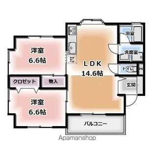 フジミパレス御門台【2階】の間取り