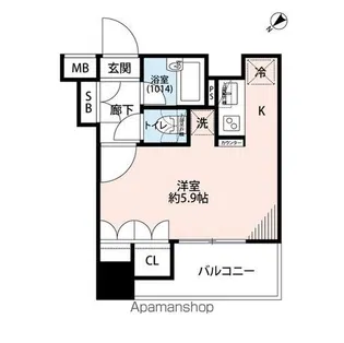 プレール・ドゥーク八丁堀【7階】の間取り