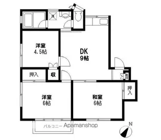 ノースサンライズ【2階】の間取り