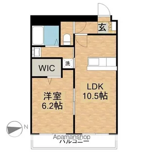 アチェーロ土岐口【103号室】の間取り