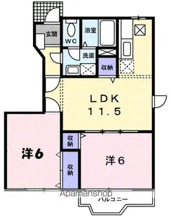 メリーヒルズ【1階】の間取り