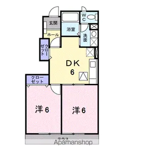 ウエストA【1階】の間取り