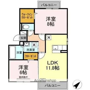 エスペランサ昭和【2階】の間取り