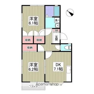 花咲コートヴィレッジ【2階】の間取り