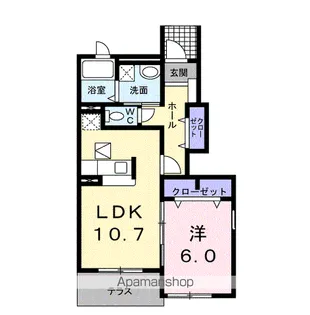バンバハウス B【1階】の間取り