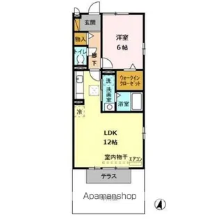 パルテールシノヤマ【1階】の間取り