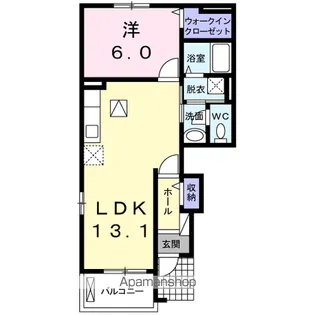 アルエットB【1階】の間取り