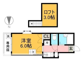 オクトスクエア【1階】の間取り