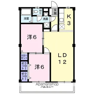 フィールドコート澤田Ⅱ【1階】の間取り