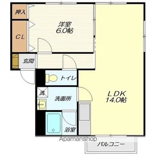 アルルカン【102号室】の間取り