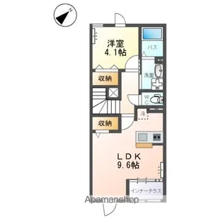 アリュール阿見【2階】の間取り