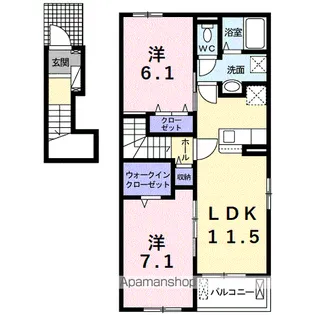 アルカンシエル メゾンⅠ【2階】の間取り