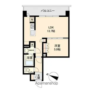 オープンブルーム二子【2階】の間取り