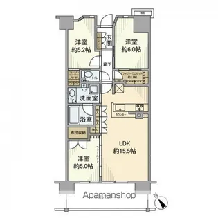ソライエ流山おおたかの森【4階】の間取り