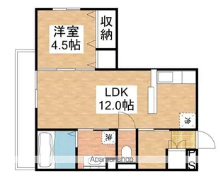 ラ・シャンブル【1階】の間取り
