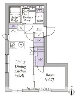 アトリオフラッツ日暮里【5階】の間取り