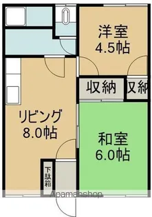 ハウジングカネトウⅡ物置貸【2階中号室】の間取り