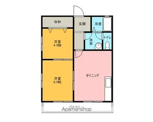 愛華ハイツ【101号室】の間取り