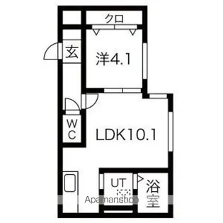 MAJESTIC LIFE札幌桑園(マジェスティックライフ札幌桑【4階】の間取り