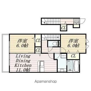 サンライズ【2階】の間取り