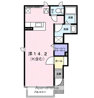 プラティークA【1階】の間取り