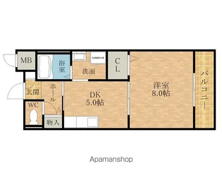 ピュアフレグランス【105号室】の間取り