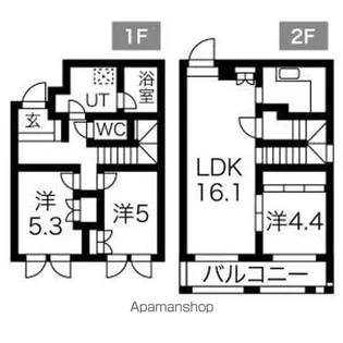 アルファレジデンス琴似【1階】の間取り
