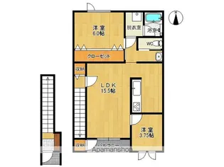 LUVITA WESTⅡ【A号室】の間取り