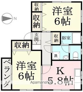 STELLA COURT【101号室】の間取り