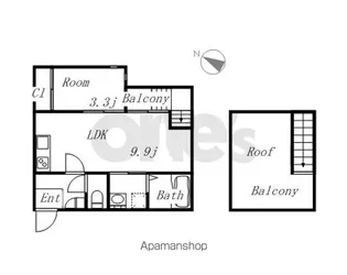 GRANDTIC平安通【2階】の間取り