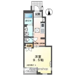 サンハイツ煌【1階】の間取り