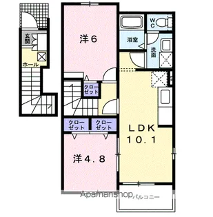 クリアネス丹生【2階】の間取り