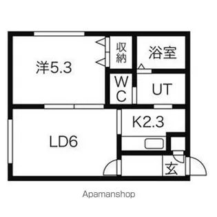 LEE SPACE山の手【207号室】の間取り