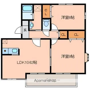 アメニティ桜小路【1階】の間取り