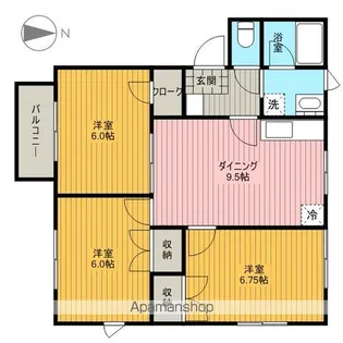 メゾン・エリナ【1階】の間取り