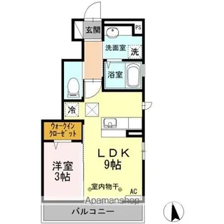 カサ・デ・サチ Ⅲ【1階】の間取り
