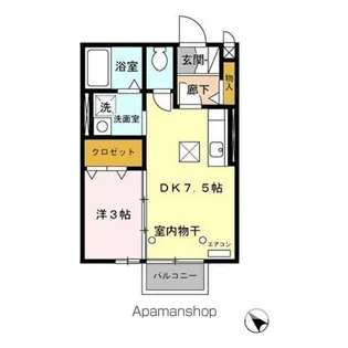 セジュール飛鳥【1階】の間取り