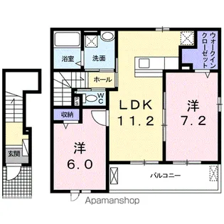アルカンシェルA【2階】の間取り