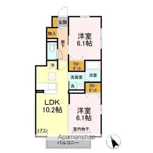 ラフォーレ塚崎【1階】の間取り