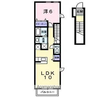 プチレジデンス ディーヴァ F【2階】の間取り