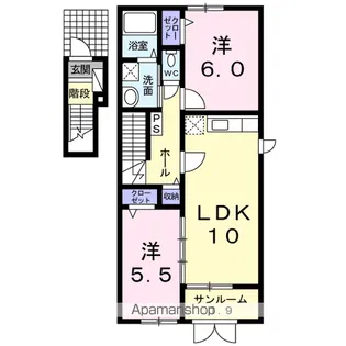 メルヴェーユ【2階】の間取り