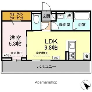 ディアライズ北山【2階】の間取り